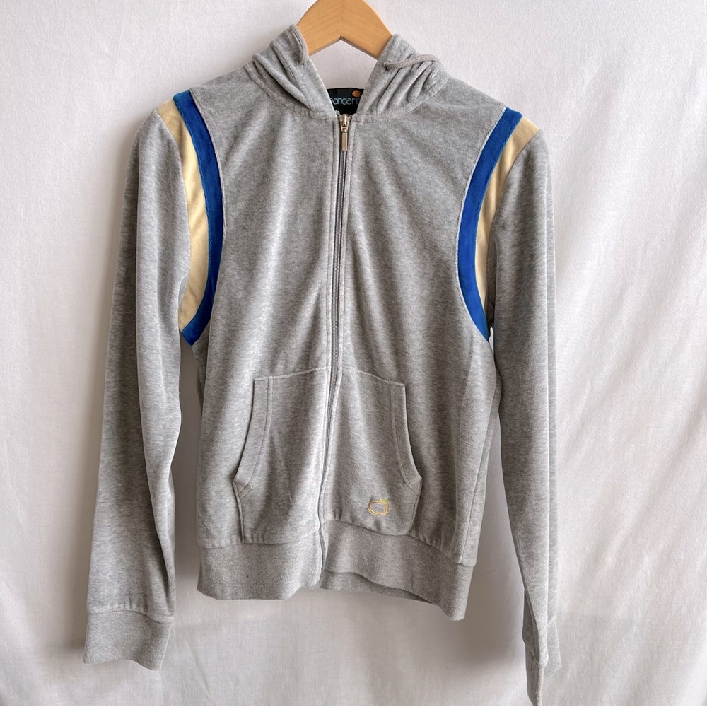 Mandarine Velour Gray Hoodie.  Size M